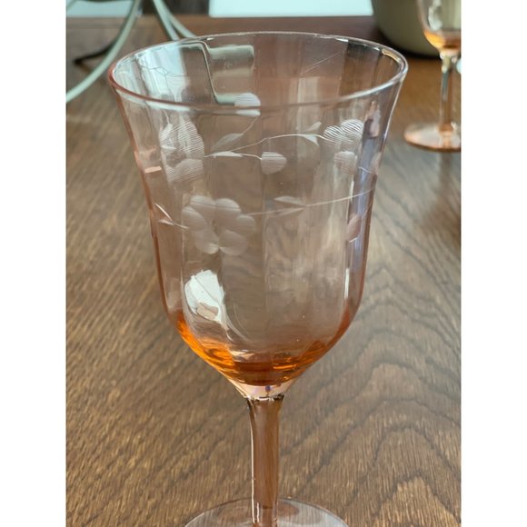 Vintage Etched Optic Pink Tiffin Franciscan Blush Pink - Picture 1 of 5